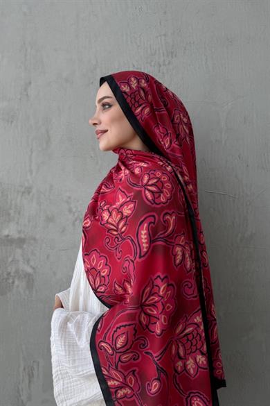 Bordo Gardenia Modal İpek Şal