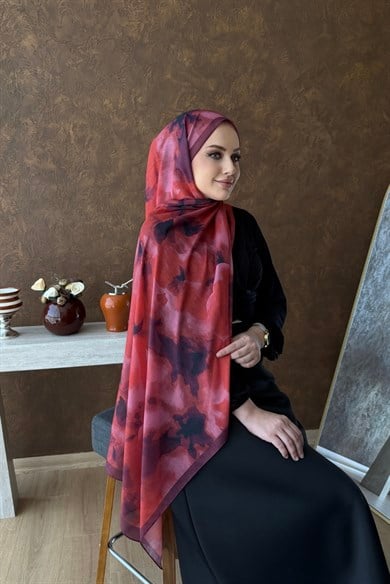 Bordo Kaylin Babil İpeği İthal Şal 