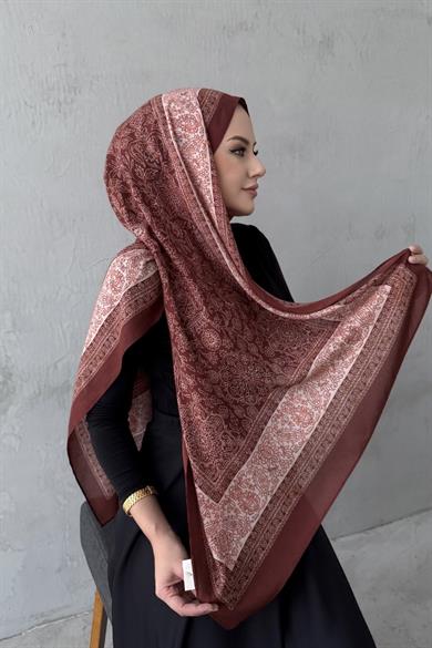 Bordo Maaren Koza %100 Pamuk Şal