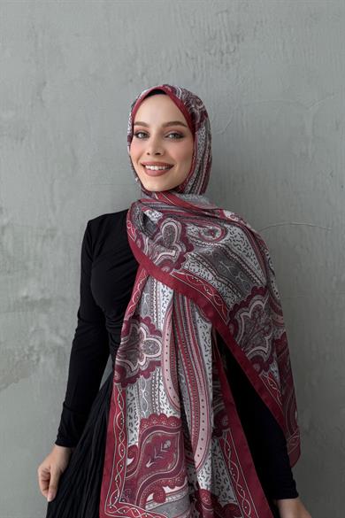 Bordo Mahra Authentic Indian Silk Shawl