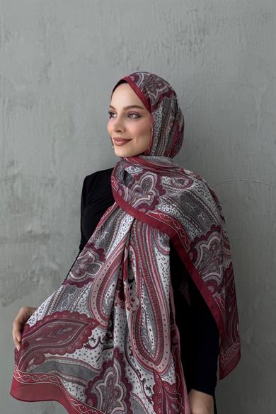 Bordo Mahra Authentic Indian Silk Shawl