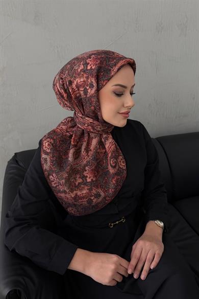 Bordo Merie Tensel Eşarp 