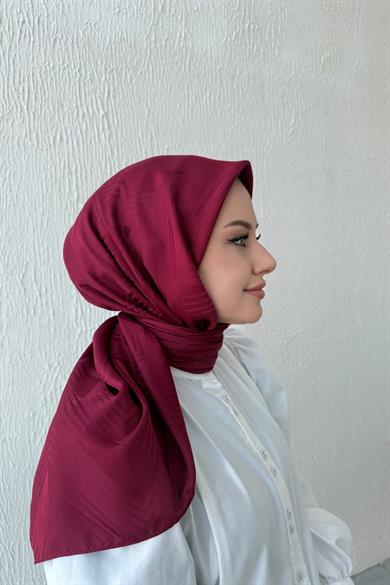 Bordo Noya İpeksi Jakar Eşarp