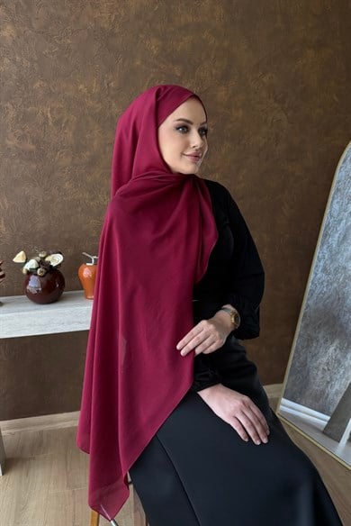 Bordo Paris İpeği Şal 