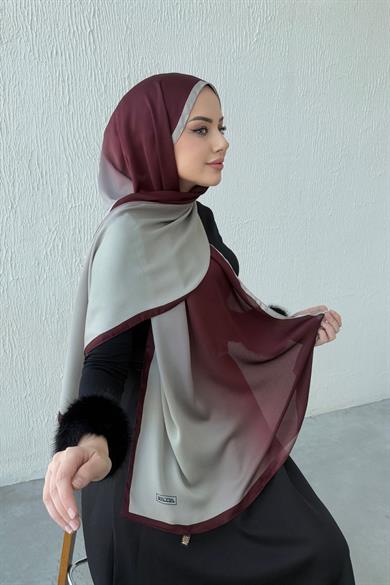 Bordo & Taş Degrade Şal