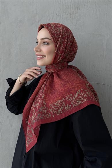 Burgundy & Burgundy Nirva Bohemian Modal Silk Chale Scarf