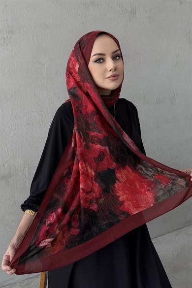 Bordo&Bordo Tual Koza %100 Pamuk Şal