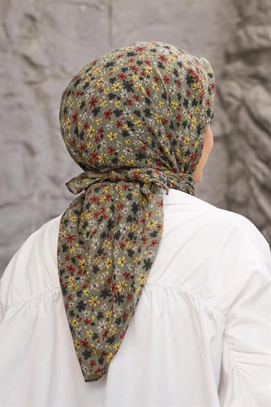 Çağla Yeşili Yonca Naturel Eşarp