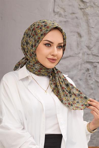 Çağla Yeşili Yonca Naturel Eşarp