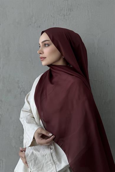 Chocolate Pomegranate Indian Silk Shawl