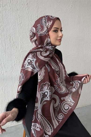 Çikolata Zerda Modal İpek Şal