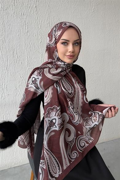 Çikolata Zerda Modal İpek Şal