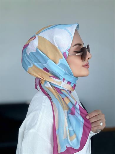 Eda Dijital Soft Eşarp Fuşya