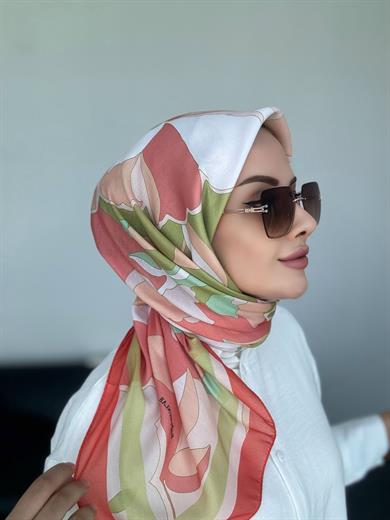 Eda Dijital Soft Eşarp Kiremit