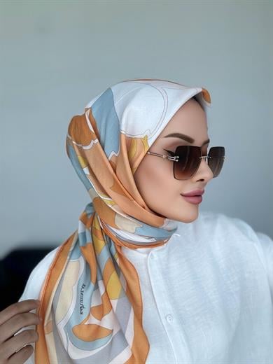 Eda Dijital Soft Eşarp Şeftali