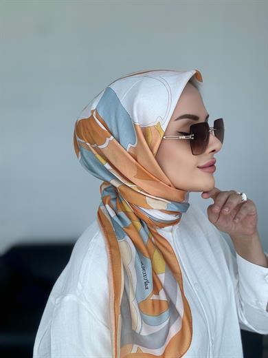 Eda Dijital Soft Eşarp Şeftali