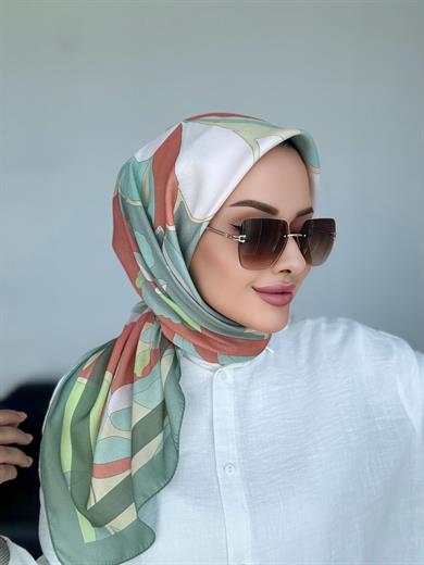 Eda Dijital Soft Eşarp Soft Yeşil