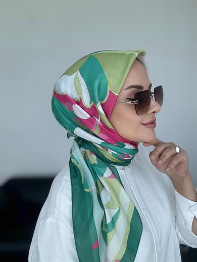 Eda Dijital Soft Eşarp Yeşil