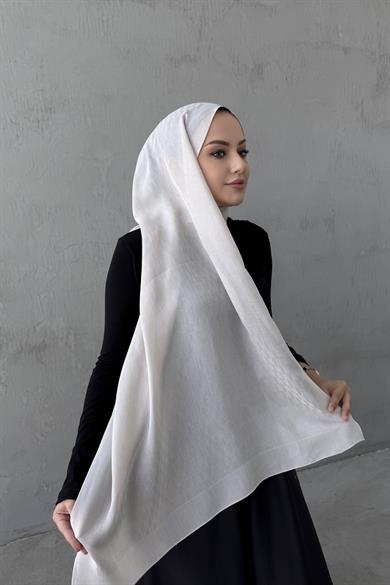 Ecru Melinna Cotton Cashmere Shawl