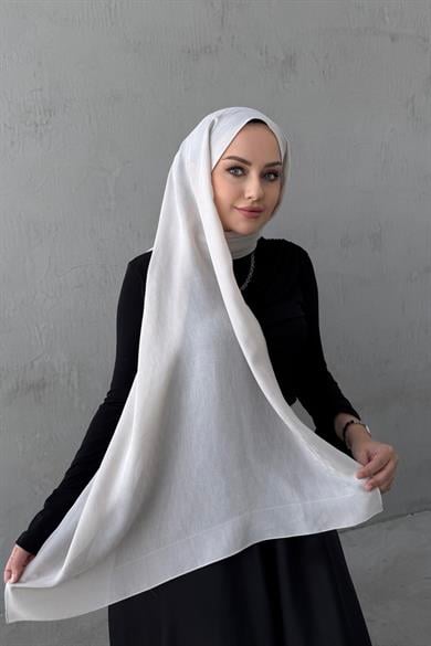 Ecru Melinna Cotton Cashmere Shawl