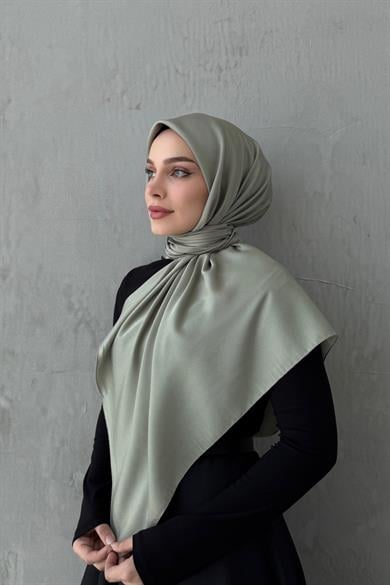 Pistachio Green Arla Sandy Silk Shawl Scarf