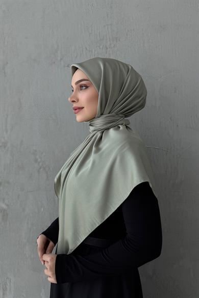 Pistachio Green Arla Sandy Silk Shawl Scarf