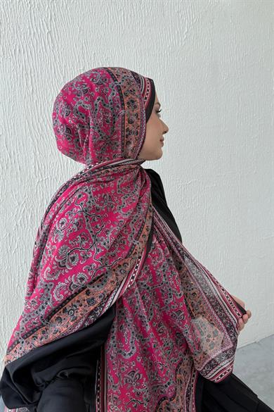 Fuchsia Bohemian Modal Silk Shawl