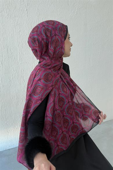 Fuchsia Bohemian Modal Silk Shawl
