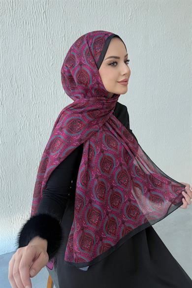 Fuchsia Bohemian Modal Silk Shawl