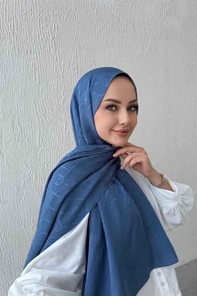G İpeksi Jakar Şal Mavi
