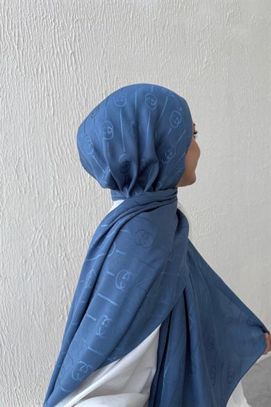 G İpeksi Jakar Şal Mavi