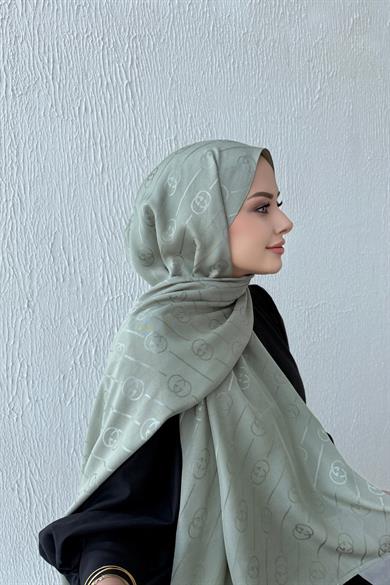 G İpeksi Jakar Şal Soft Yeşili