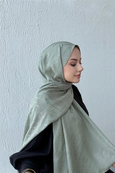 G İpeksi Jakar Şal Soft Yeşili