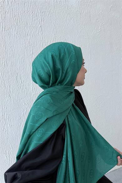 G İpeksi Jakar Şal Zümrüt
