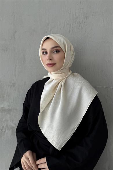 Gold Çiçek Jakar Eşarp 