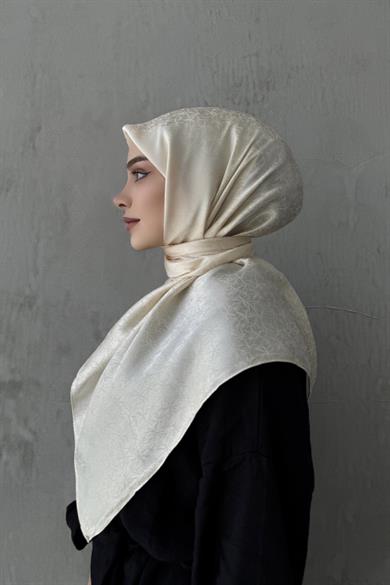 Gold Çiçek Jakar Eşarp 