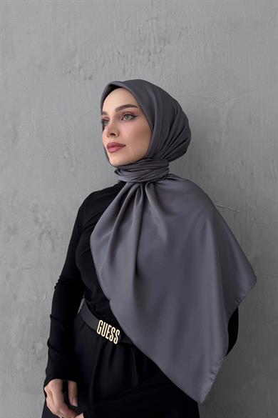 Gray Arla Sanded Silk ShawlScarf