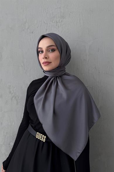 Gray Arla Sanded Silk ShawlScarf