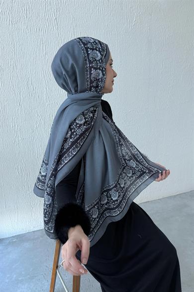 Gri Elmas Etro Soft Şal