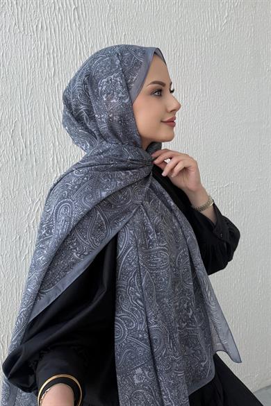 Gri Harmoni Modal İpek Şal