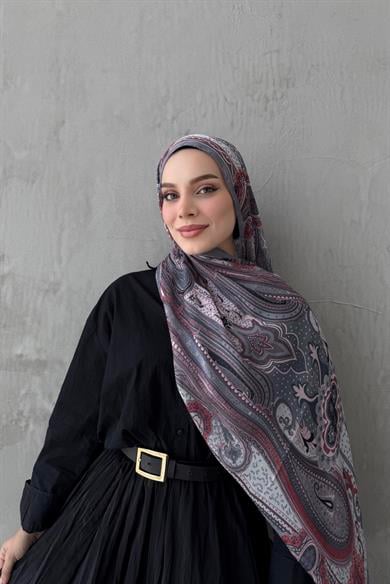 Gray Mahra Authentic Indian Silk Shawl
