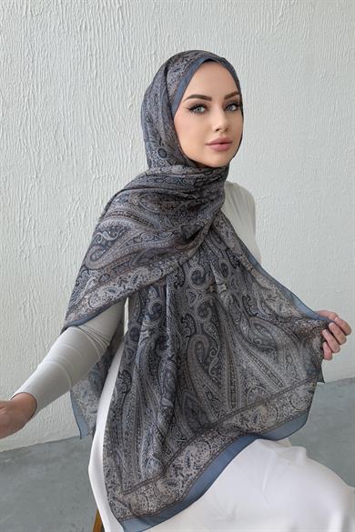 Gri Milena Modal İpek Şal