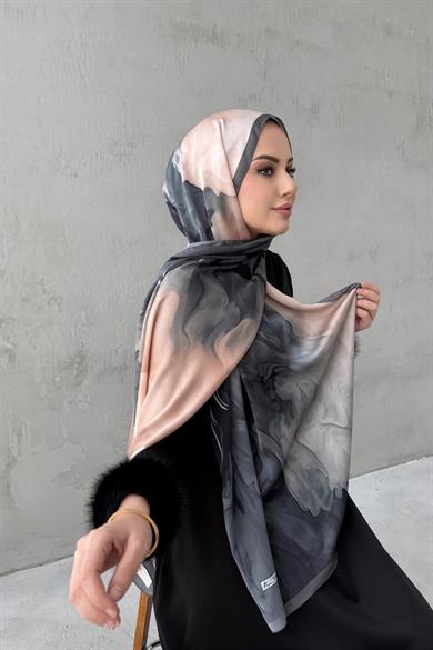 Grey&Powder Sand Silk Shawl