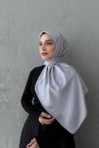 Silver Gray Arla Sandy Silk Shawl Scarf