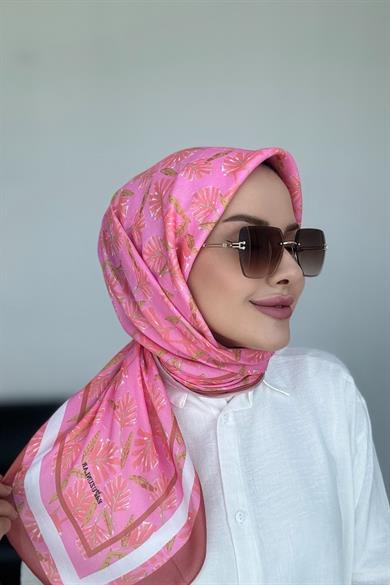 Hazan Dijital Soft Eşarp Pembe