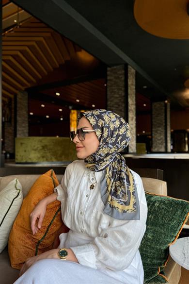 Hazan Dijital Soft Eşarp Siyah