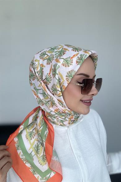 Hazan Dijital Soft Eşarp Turuncu