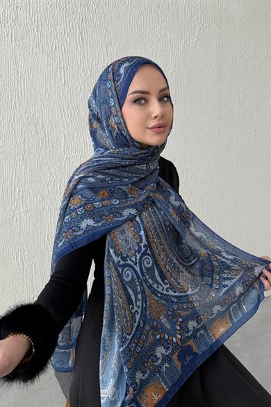 Indigo Berfin Authentic Indian Silk Shawl