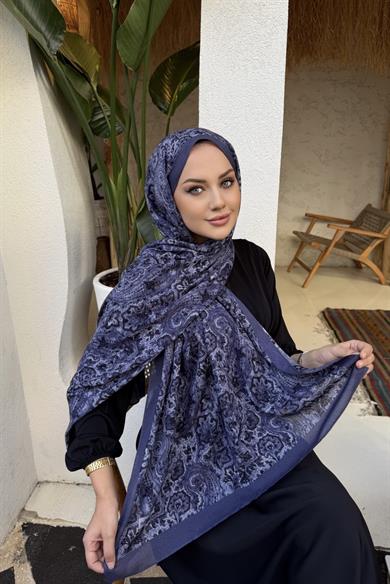 İndigo Laventa Koza %100 Pamuk Şal