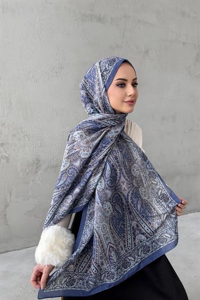 İndigo Milena Modal İpek Şal
